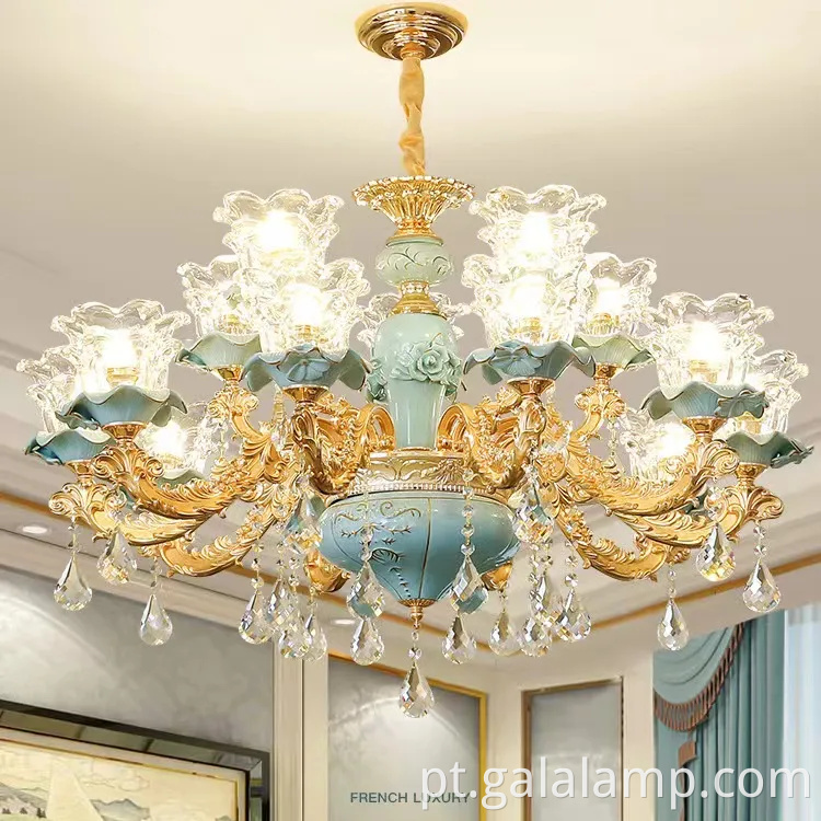 Candelador de luxo de cristal elegante K9 para hotéis